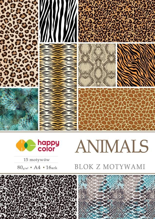 ANIMALS MOTIVED PAPER A4/15 1K 15MOTIF 80G HAPPY COLOR